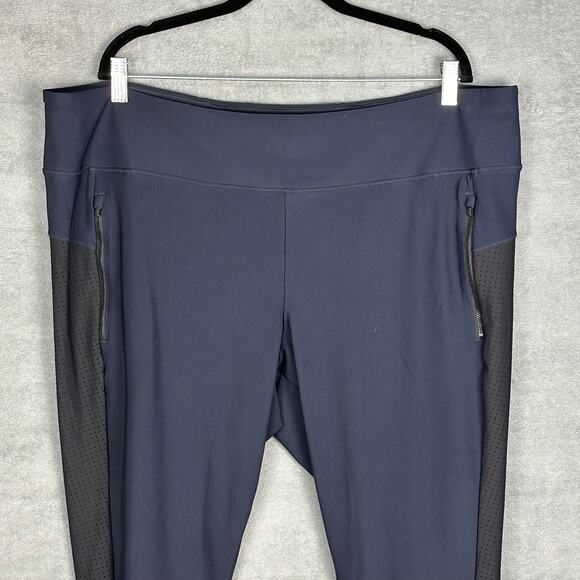 Athleta Steller Pants Womens 2X Navy Black Stretch Pockets Crop Active Trouser - Picture 2 of 14